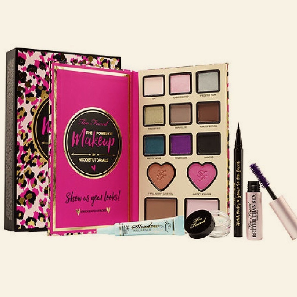 Too Faced: The Power of Makeup Collection by NikkieTutorials 🖤🩷 Limited Edition!